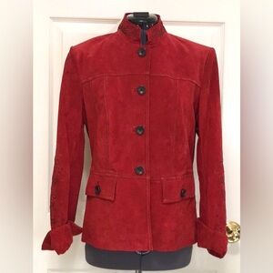 NWT Pamela McCoy Embellished Suede Jacket